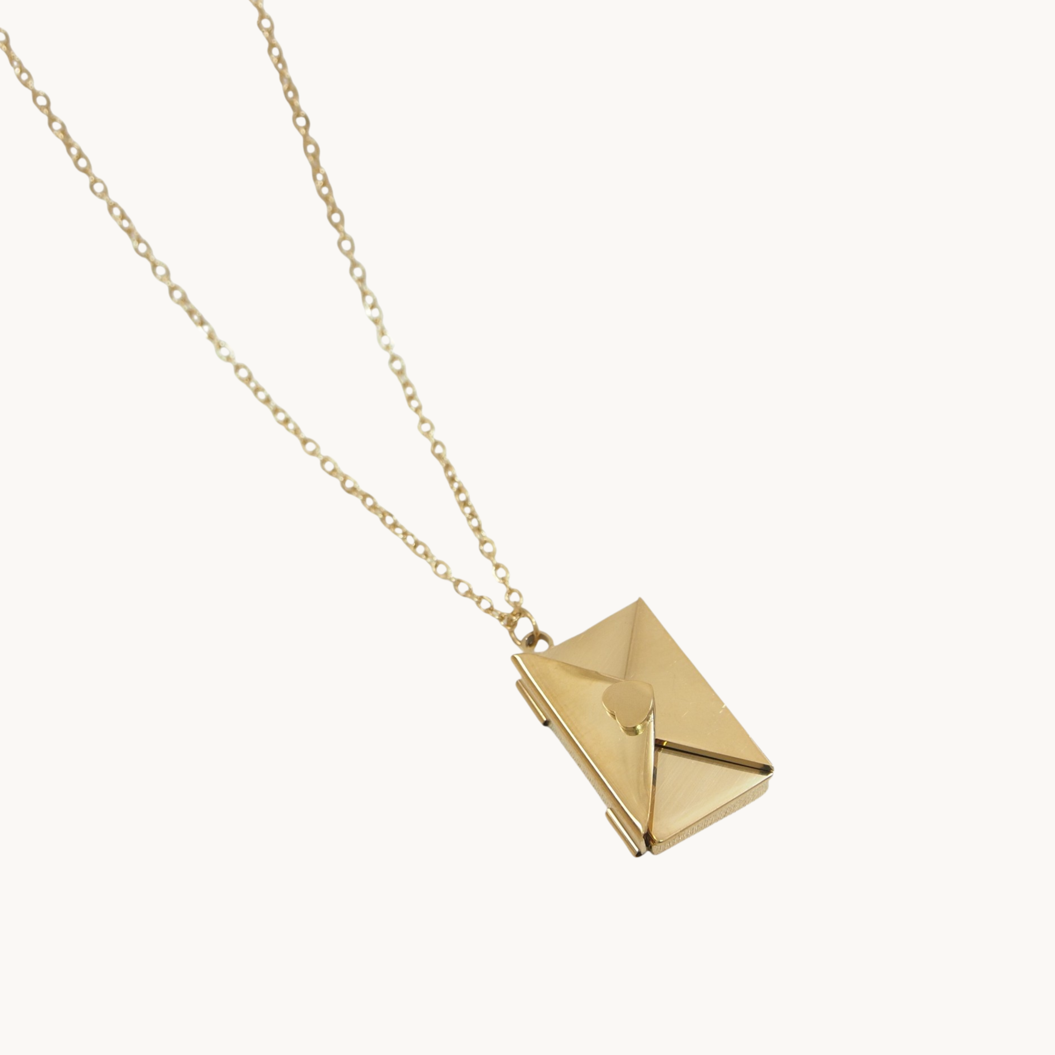 Gold Plates Envelope Necklace