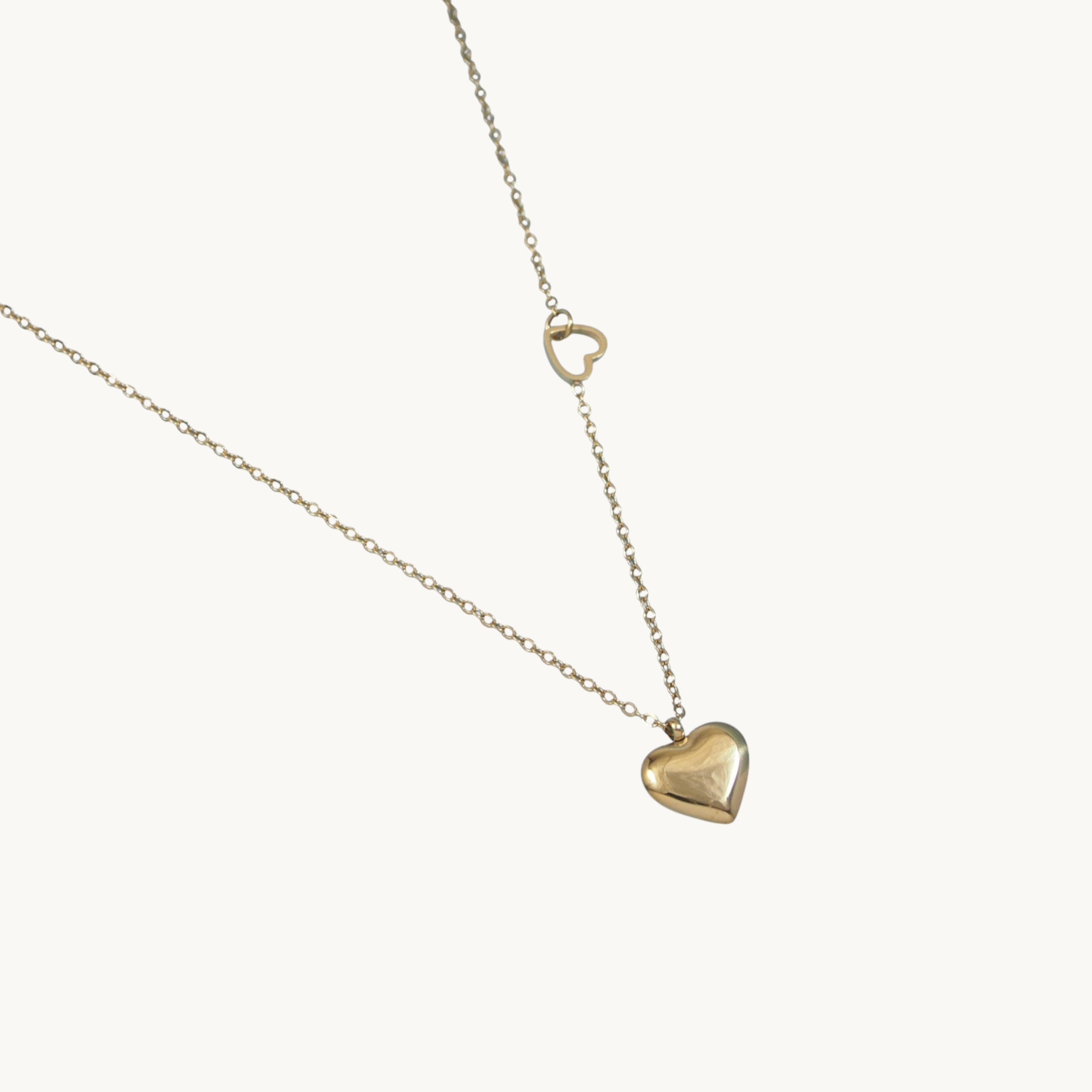 Golden Heart Pendant Necklace