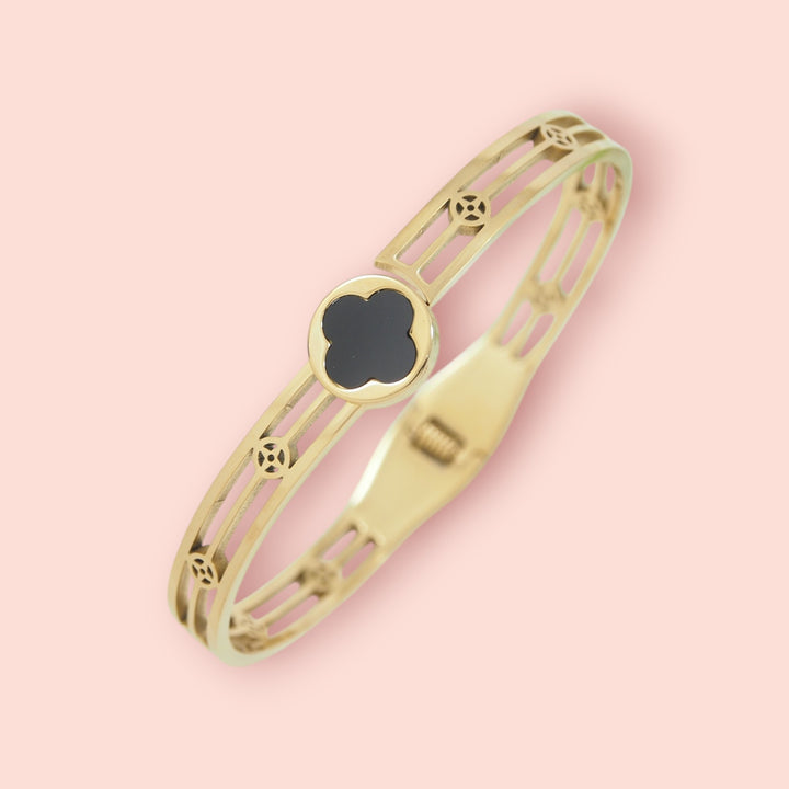 Clover Bangle Bracelet (Balck)