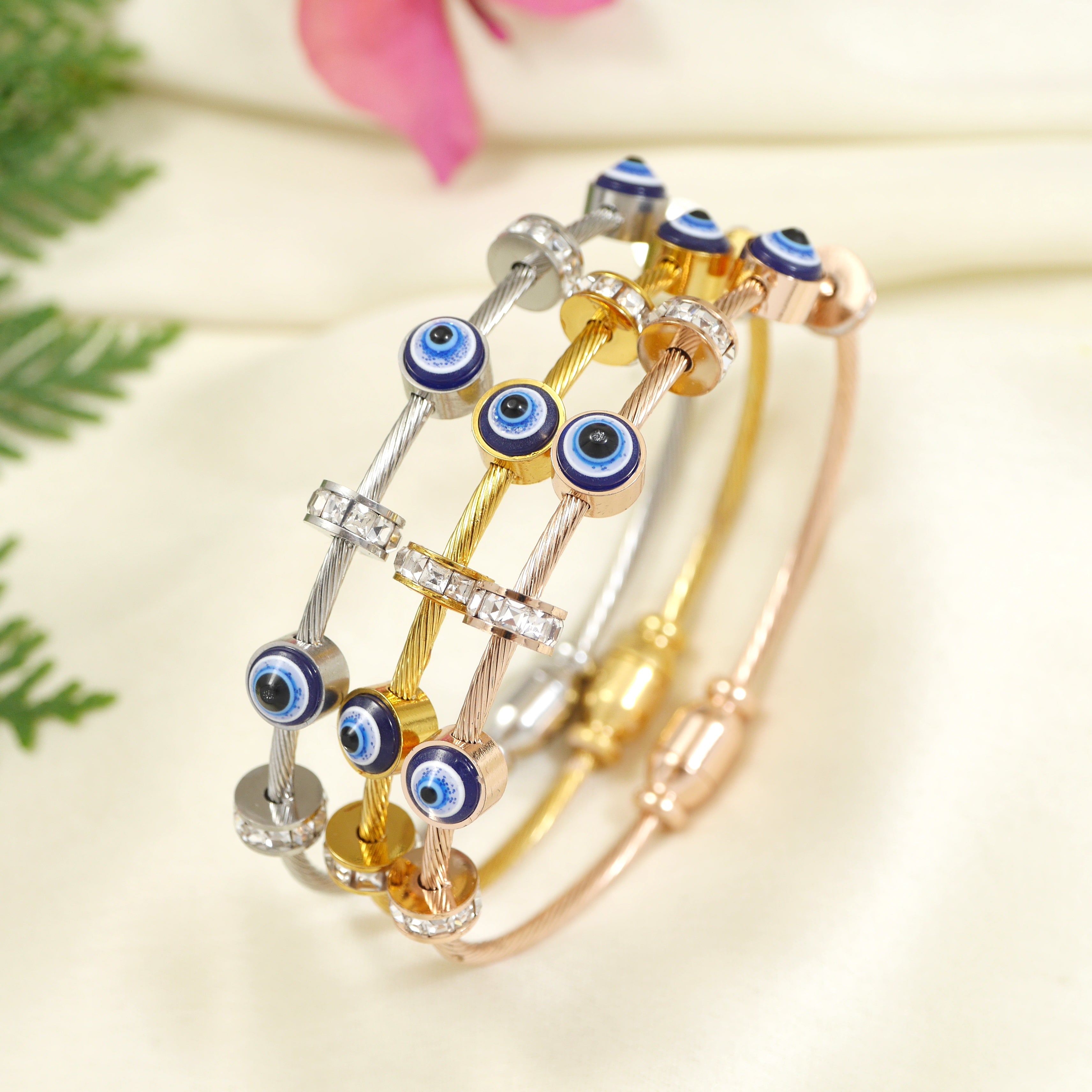 Evil Eye Bangle Bracelet