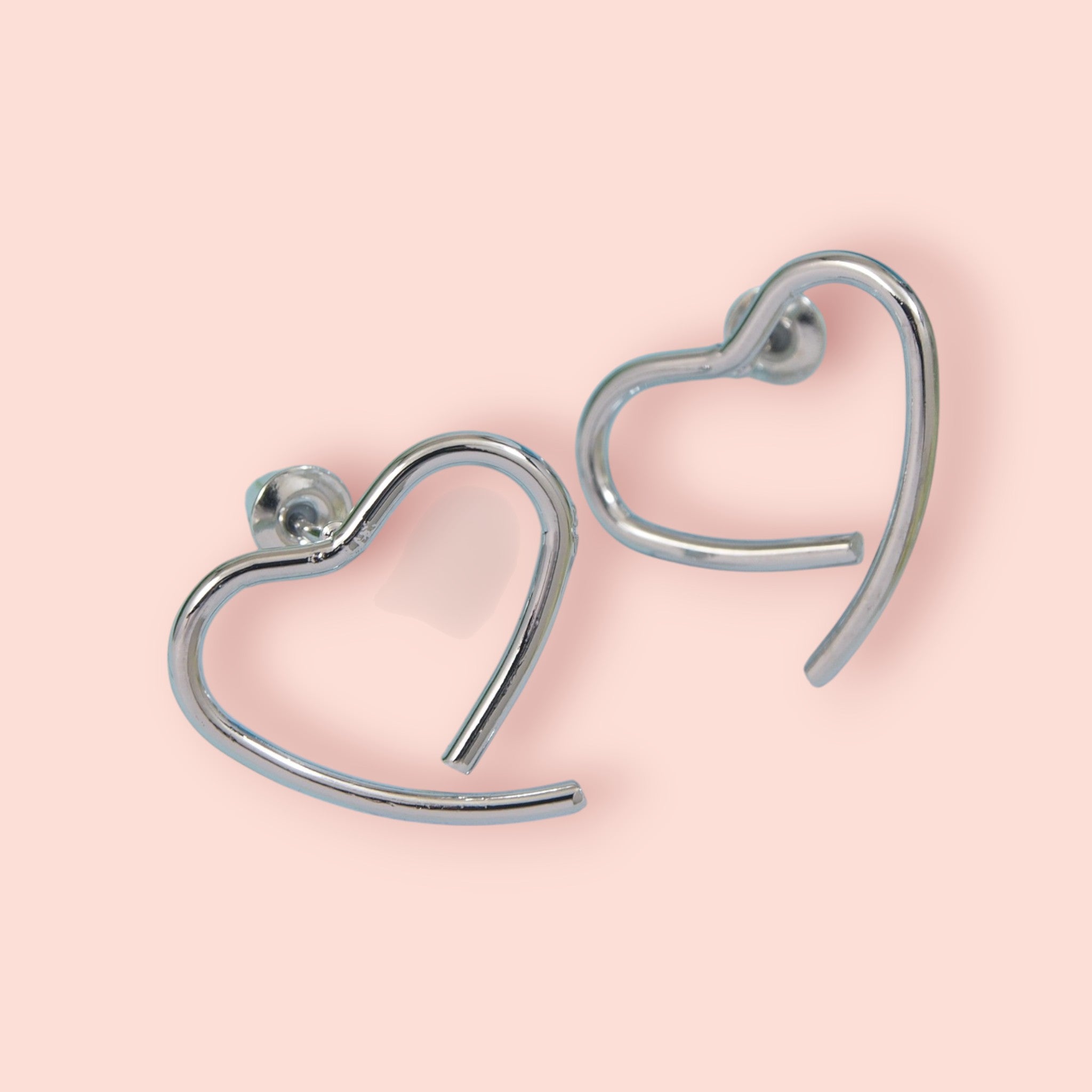 Silver Heart Stud Earring