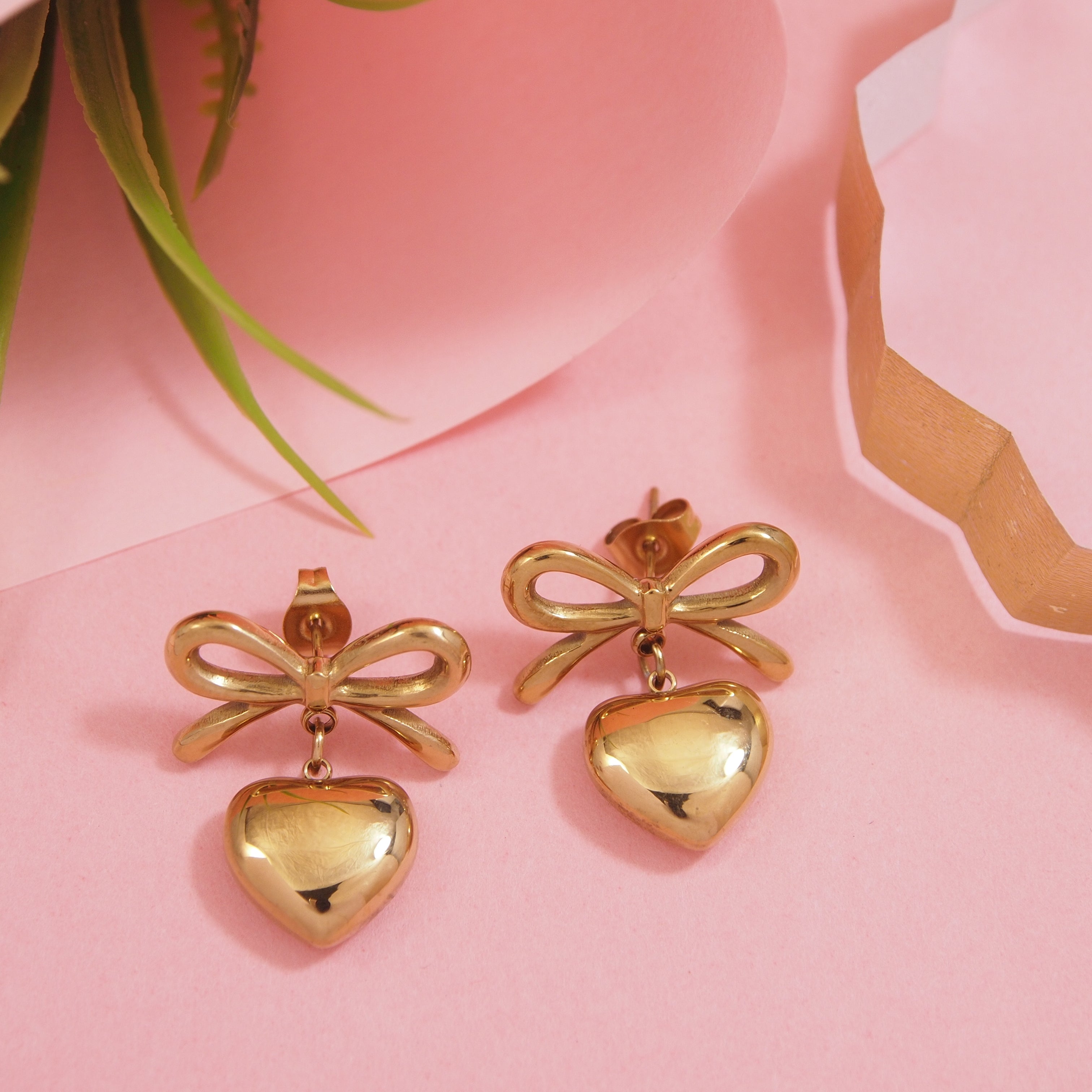 Bow Heart Earring