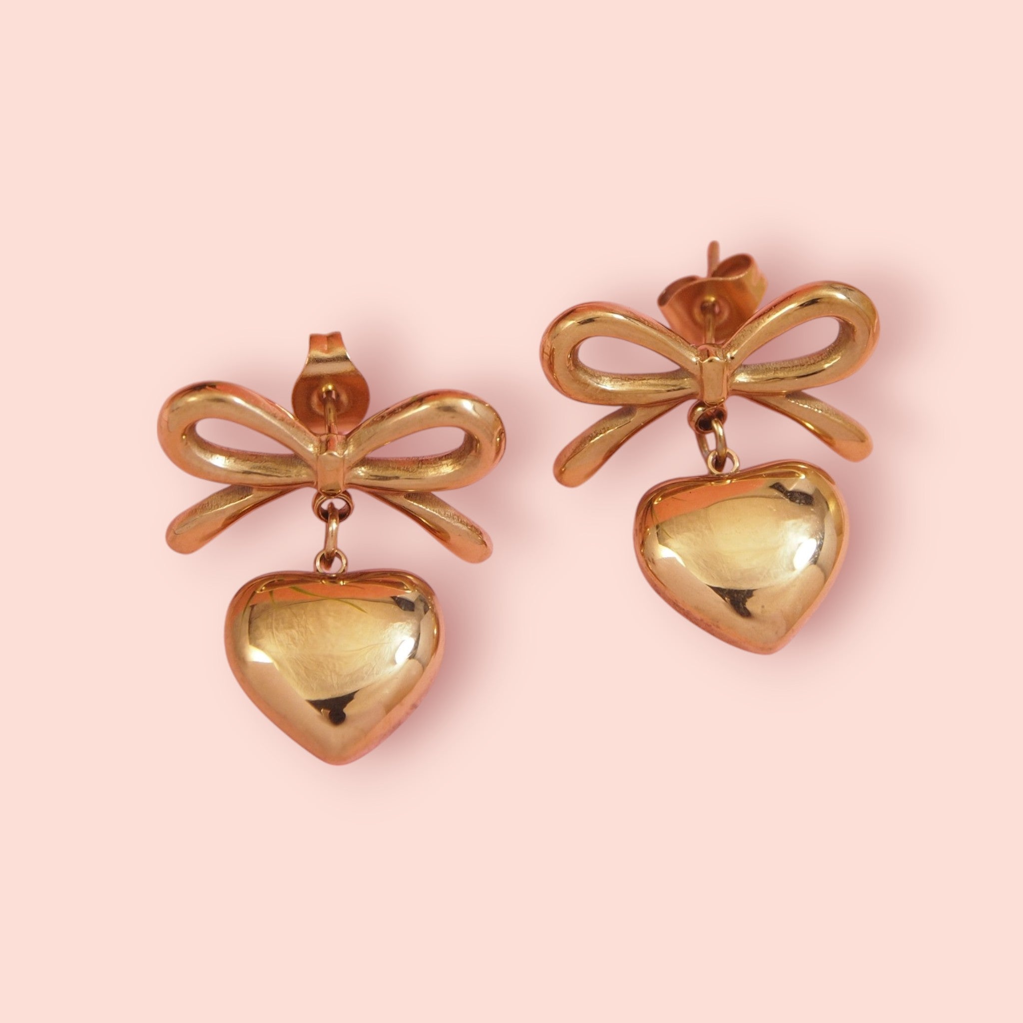 Bow Heart Earring