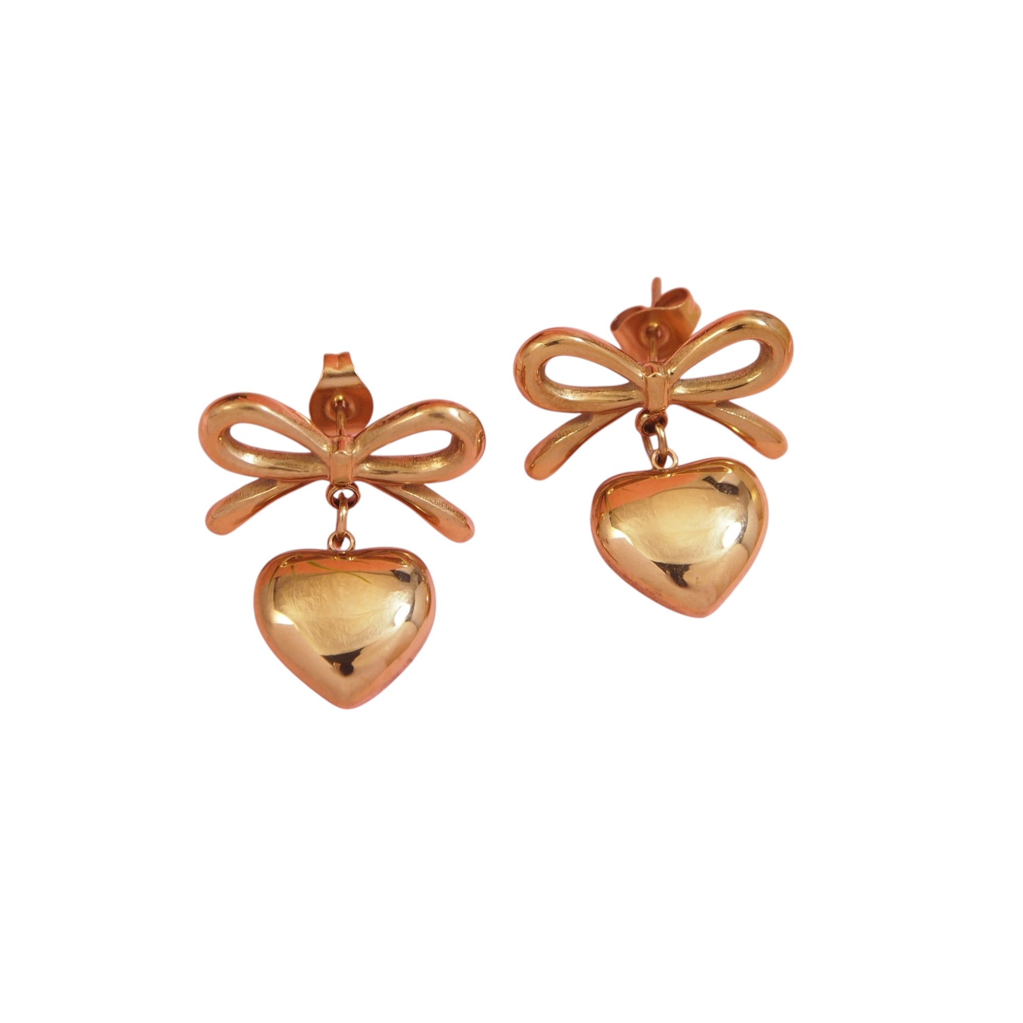 Bow Heart Earring