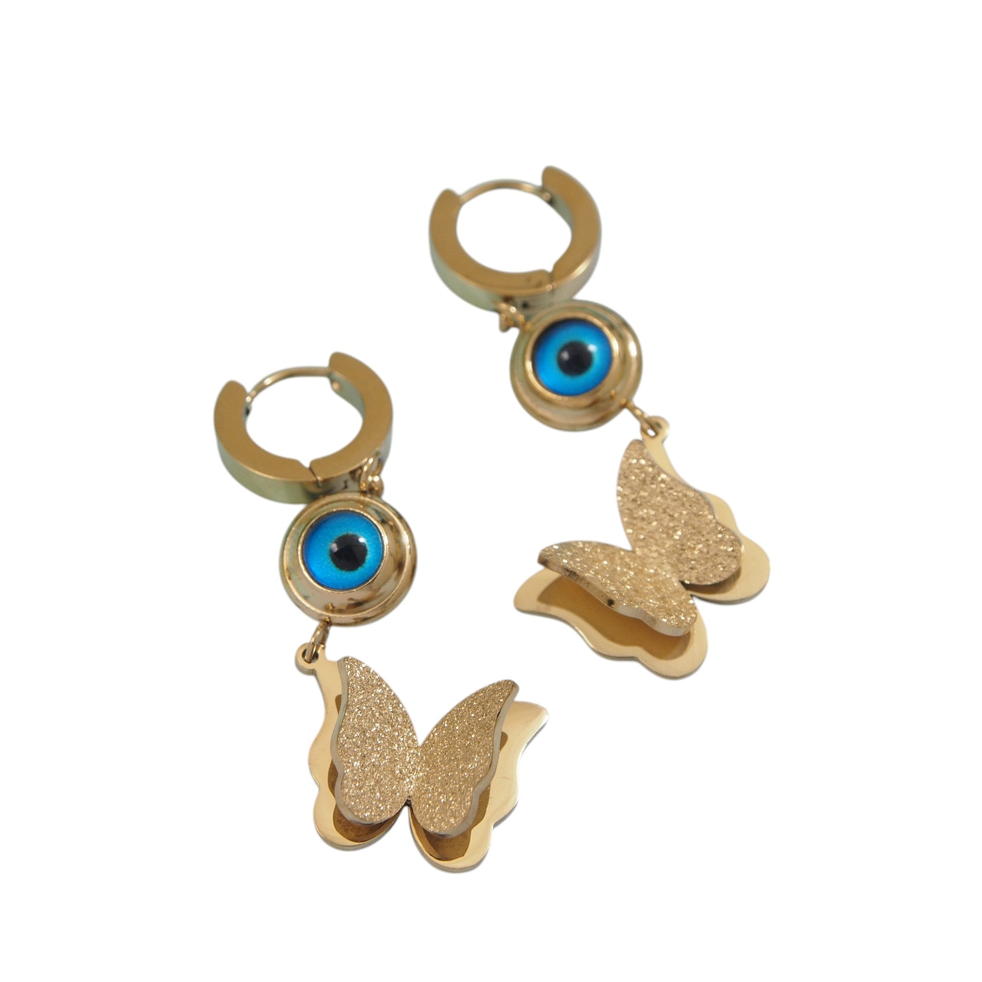 Evil Eye with Butterfly Earring