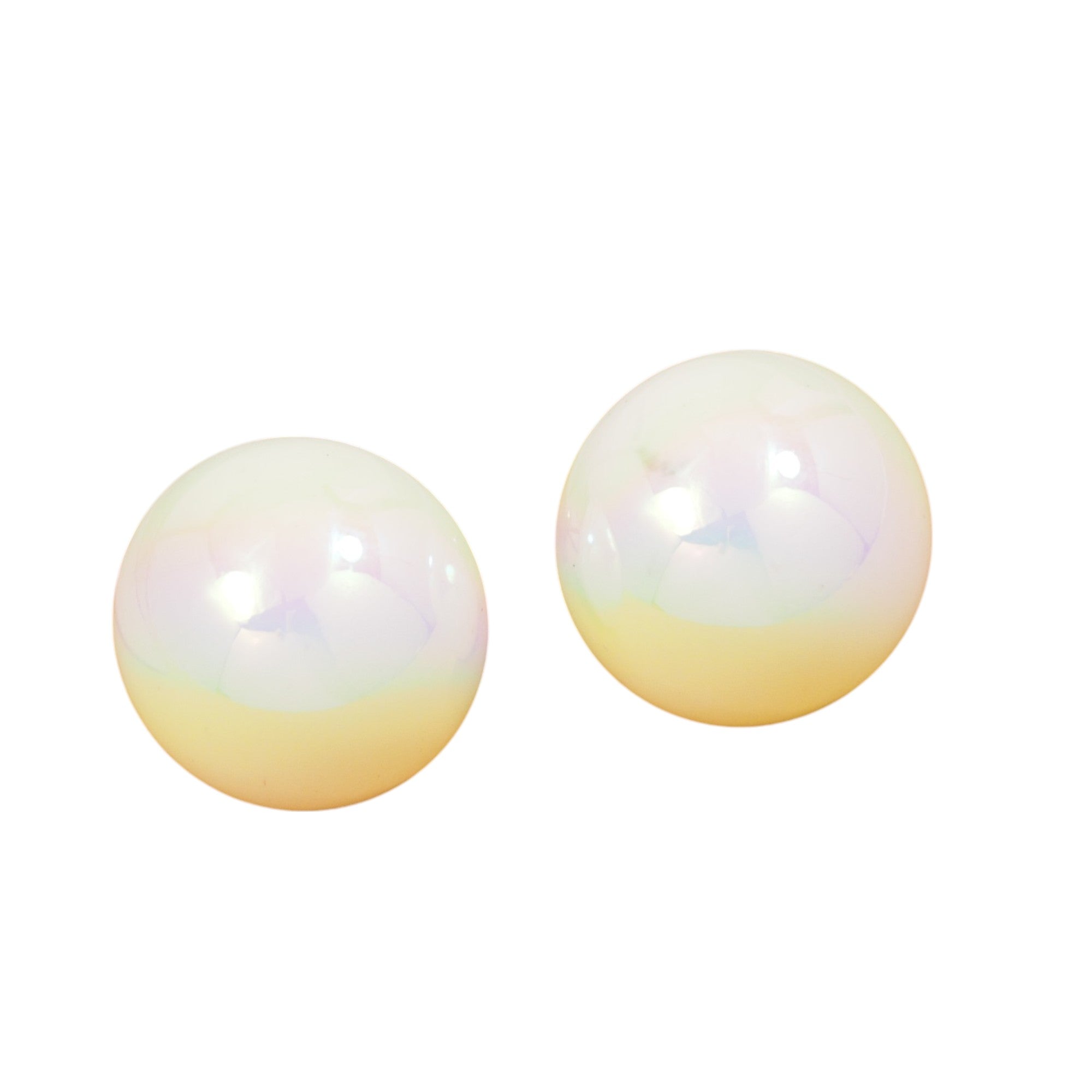 Koreaen Holographic Stud Earring (White)