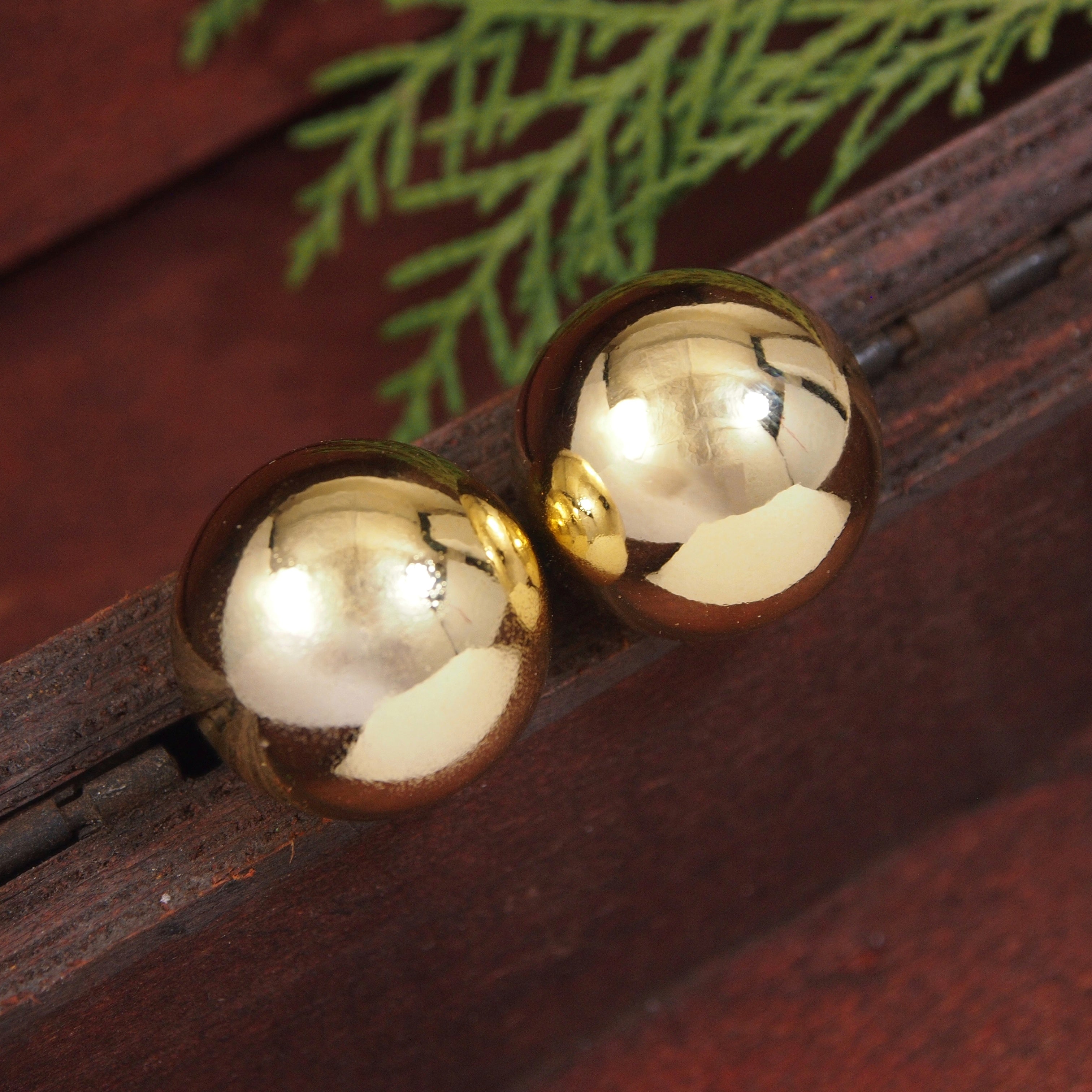 Gold Plated Large Stud Earring