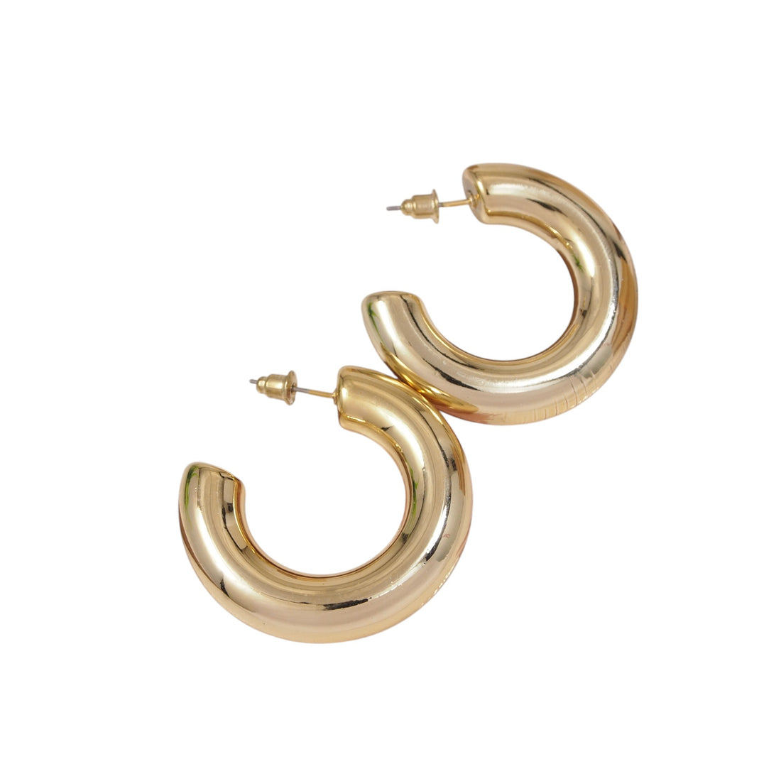 Gold Plated Large Hoop Earring