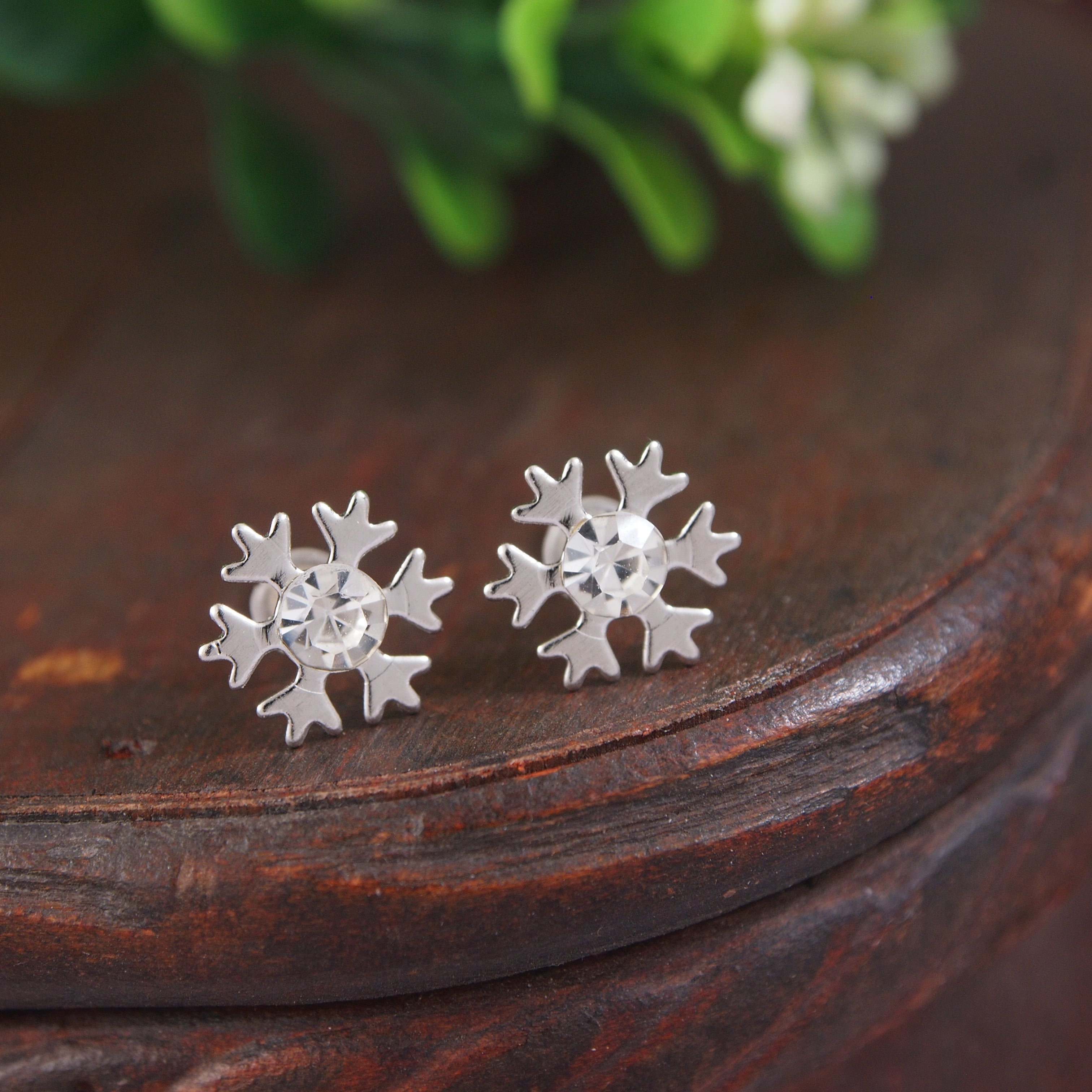 Snow Flakes Stud Earrings (set of 3)