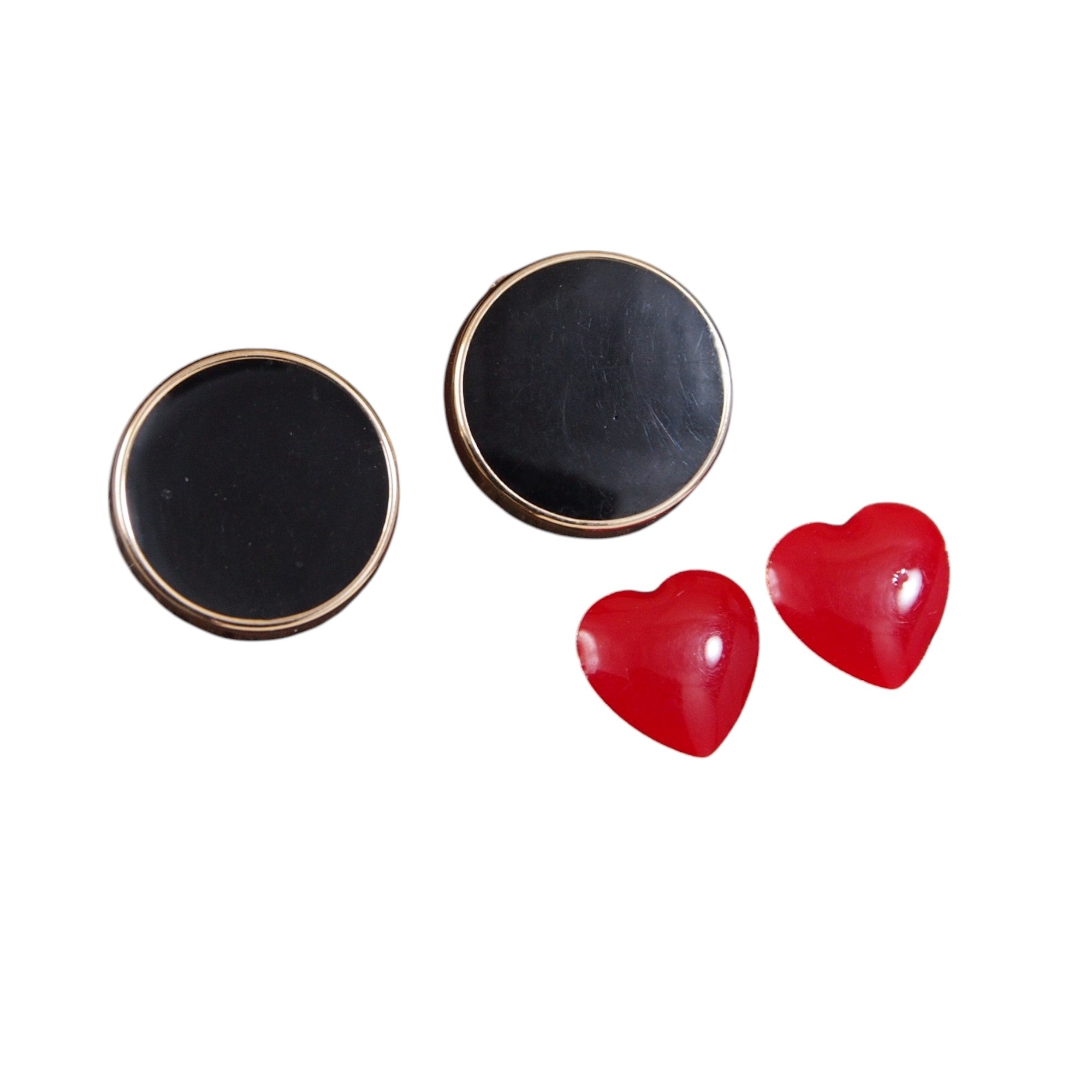 Red & Black Stud Earring (set of 2)