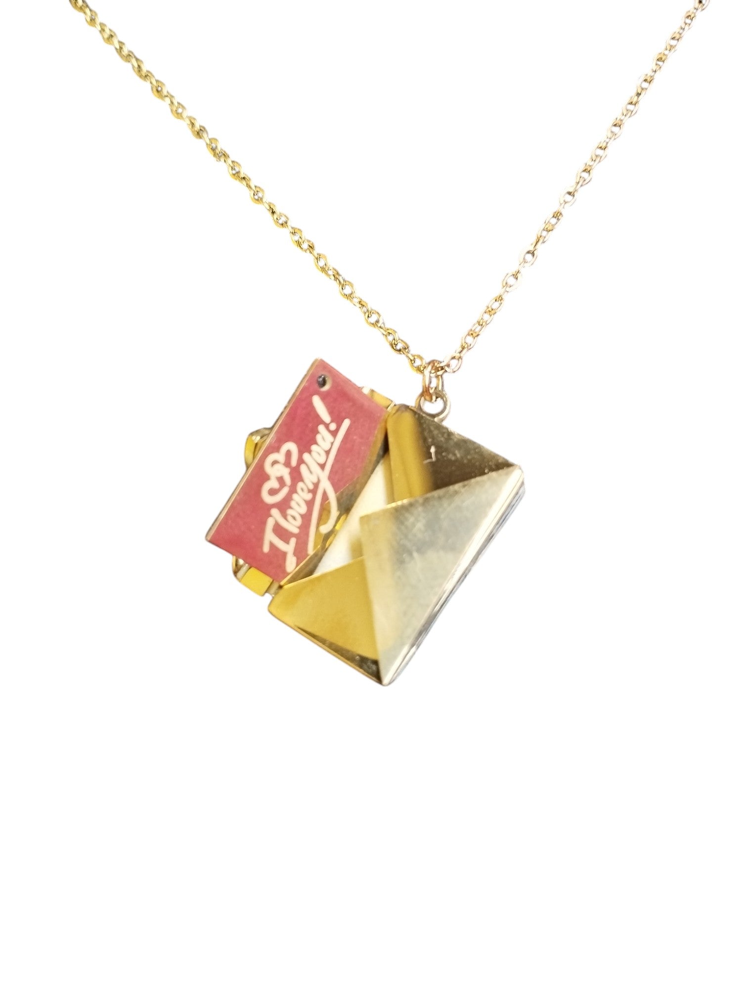 Gold Plates Envelope Necklace
