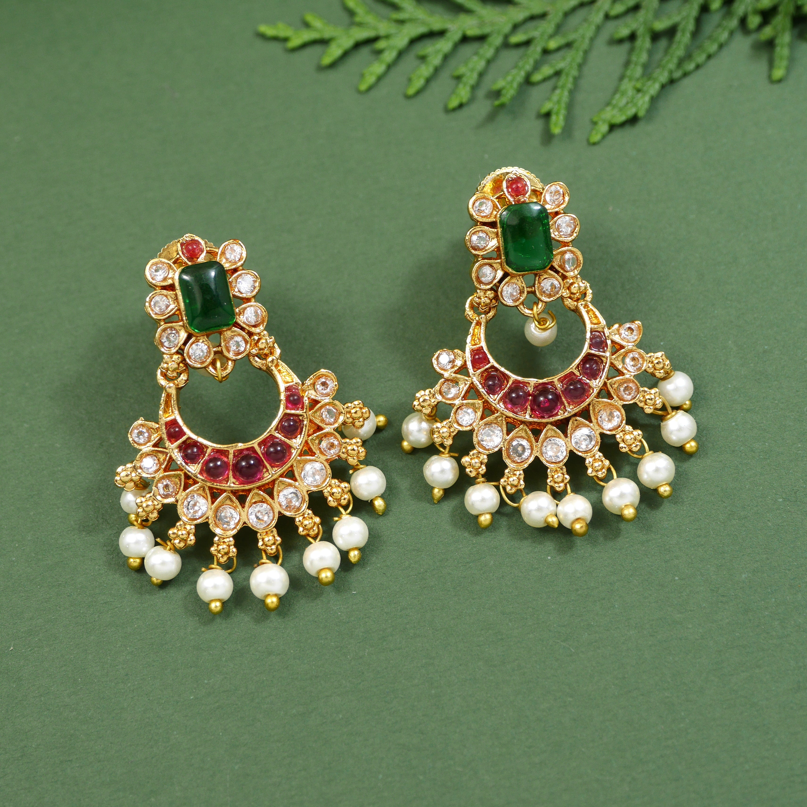 Multicolor Gold Plated Jewelry Set