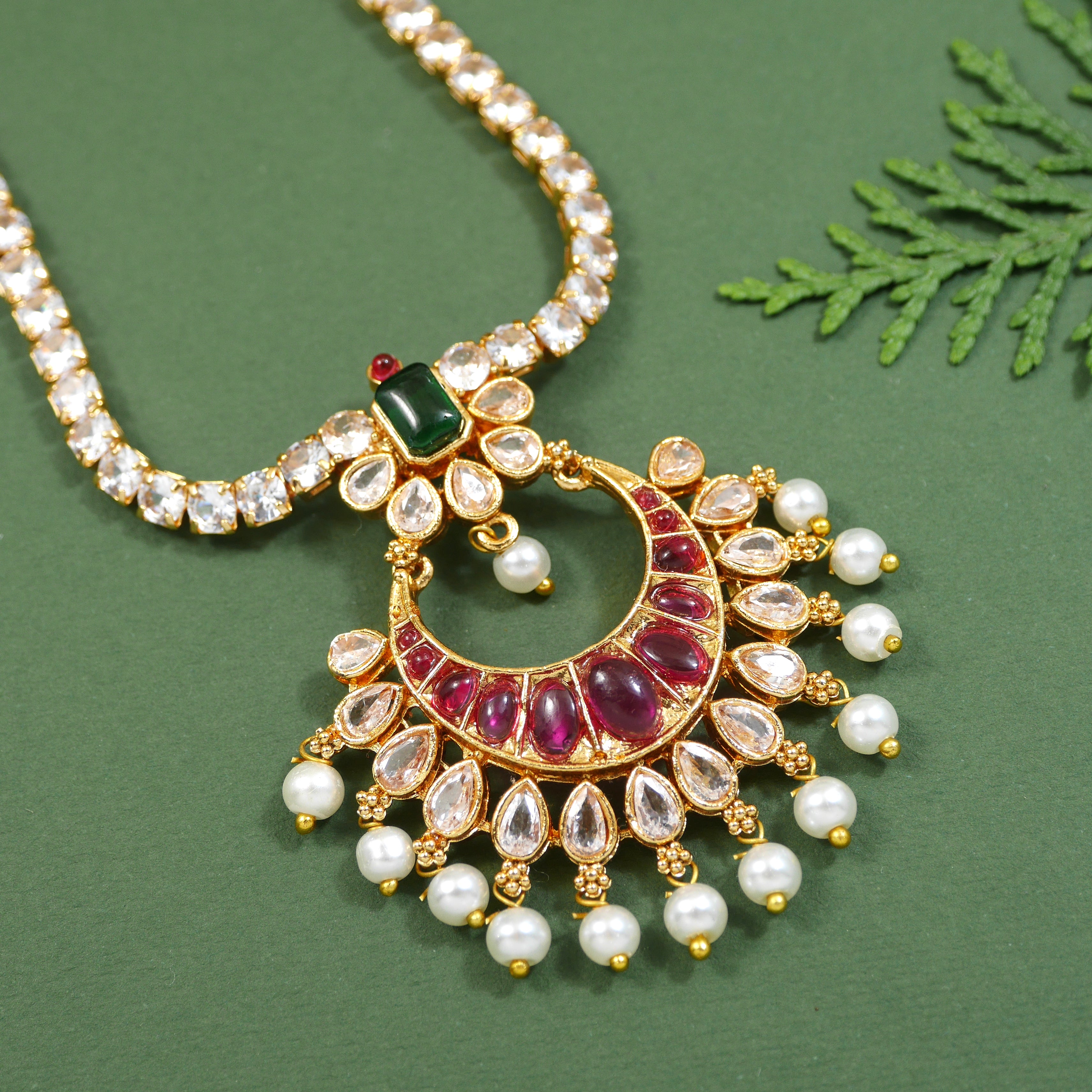 Multicolor Gold Plated Jewelry Set