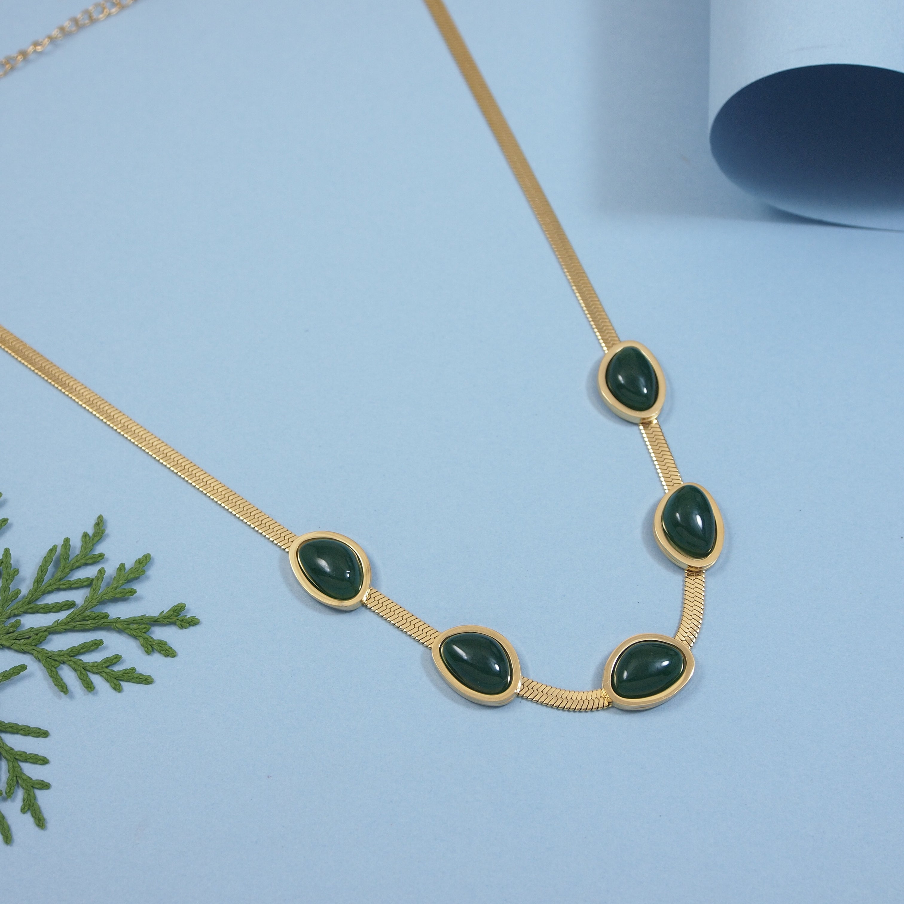 Green Emarald Colour Necklace