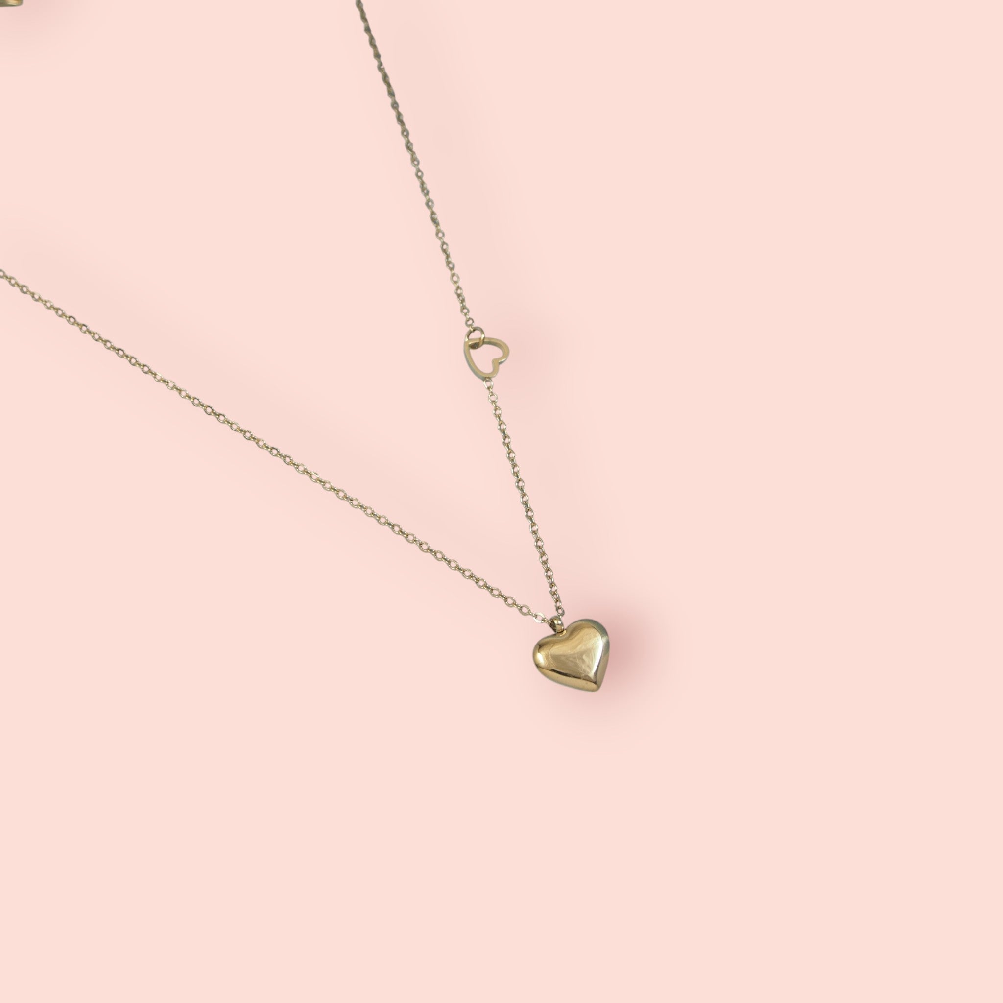 Golden Heart Pendant Necklace