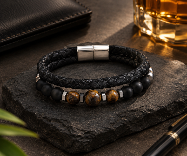 Tiger Eye Bead dual Band
