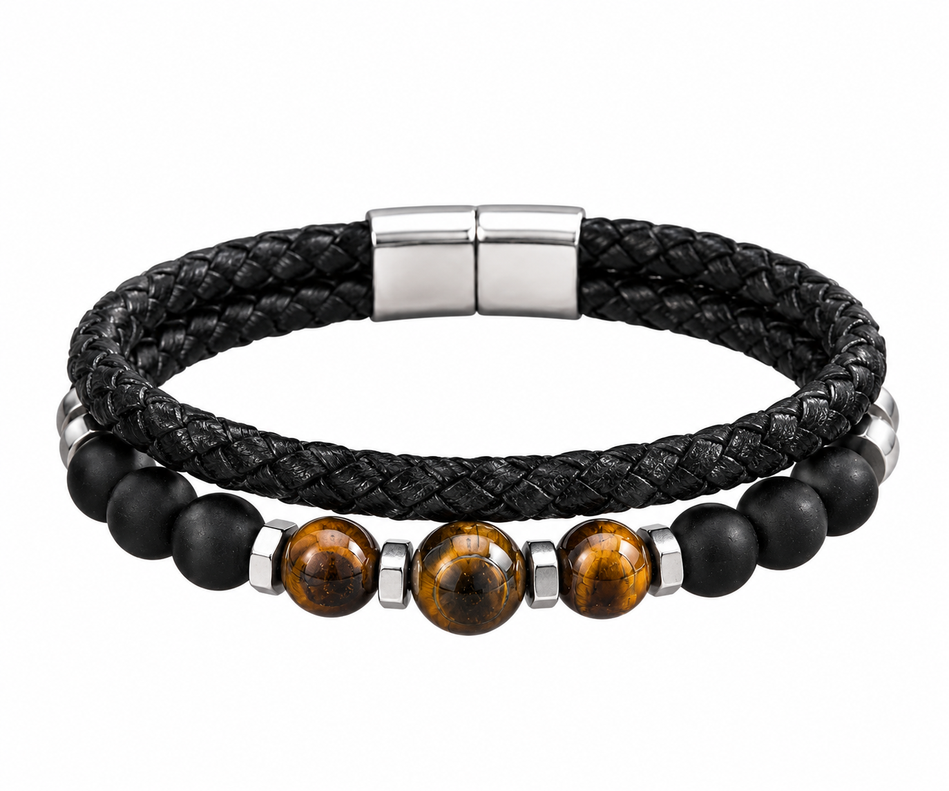 Tiger Eye Bead dual Band