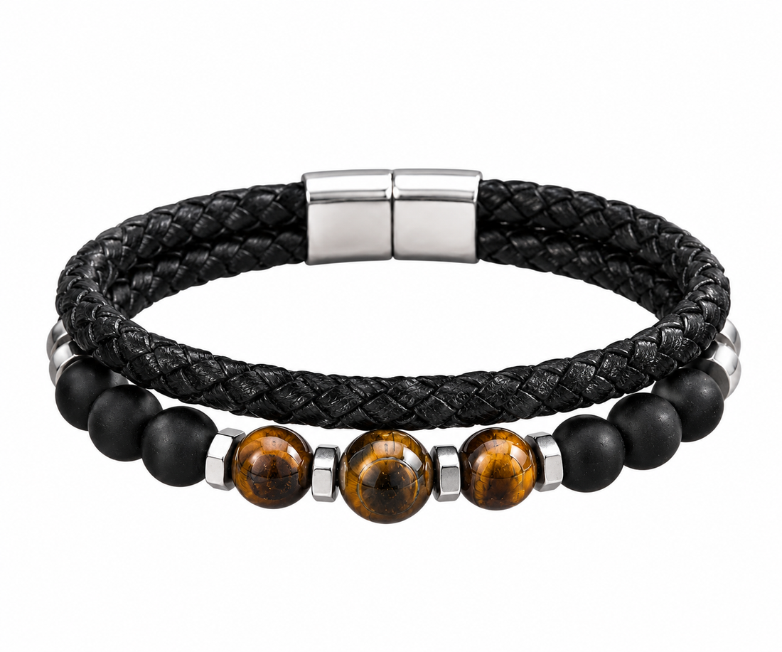 Tiger Eye Bead dual Band