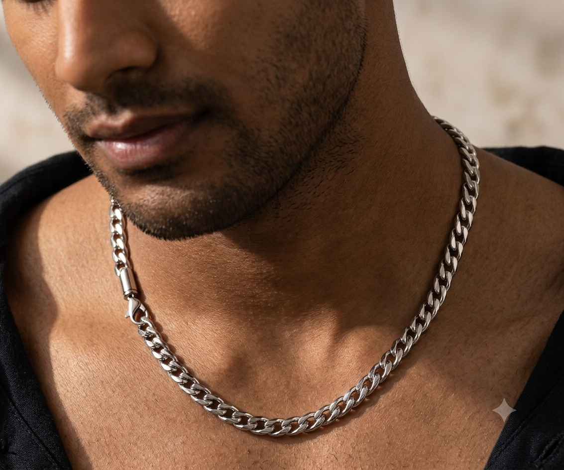 Classic Silver Curb Chain