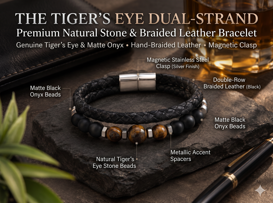 Tiger Eye Bead dual Band
